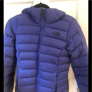 North face purple puffer xs